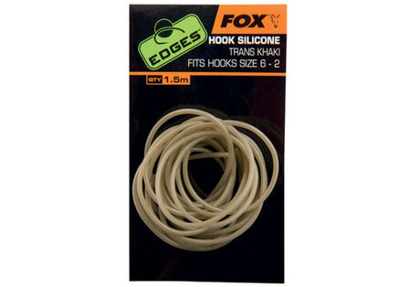 fox - edges hook silicone 1,5m. trans khaki hook size 6-2