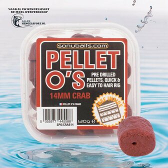 Sonubaits Pellet o&#039;s 14mm Crab voorgeboorde pellets / hookbaits