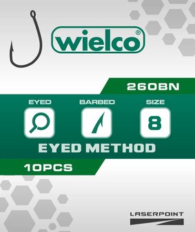 Wielco Laser Point 260BN Eyed Method Hooks 10pcs