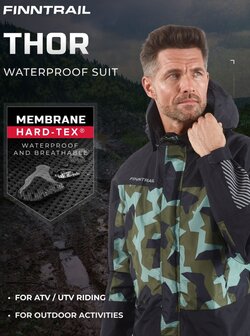 Finntrail THOR camo 3420 waterdicht pak voor  outdoor activiteiten .