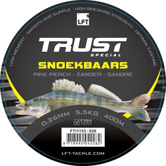 LFT Trust Special Snoekbaars 400mtr. 0,26mm. 5,5kg.