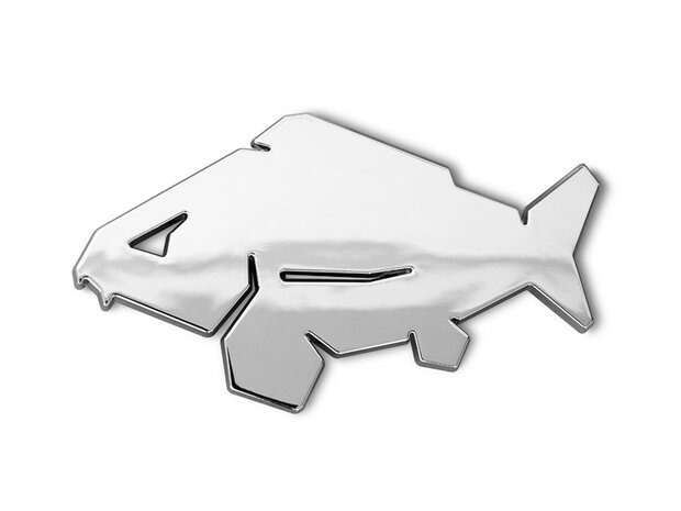 Delphin 3D sticker karper Chrome